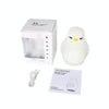 Creative Multifunctional Penguin Silicone Cute Beans Wake Children Sleeping LED Electronic Alarm Clock(Yellow Light)