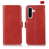 For Samsung Galaxy A26 5G Magnetic Crazy Horse Texture Genuine Leather RFID Phone Case(Red)