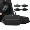 WEPOWER Men Sports Waist Bag Simple Single Shoulder Satchel(Dark Blue)