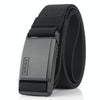 AWMN Metal Nylon Magnetic Buckle Fashion Casual Men Belt, Length: 125cm(Black Cap Black)