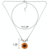 Delicate Sunflower Pendant Necklace Women Creative Imitation Pearls Jewelry Necklace(Silver)