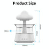 CH06 300ml Rain Humidifier Mushroom Cloud Colorful Night Lamp Aromatherapy Machine, Style: With Remote Controller(White)