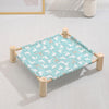 Wooden Alpaca Pet Bed 47x52cm - Washable & Elevated