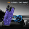 For iPhone 12 Lens Holder MagSafe Phone Case(Purple)