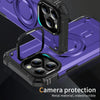 For iPhone 14 Pro Max Lens Holder MagSafe Phone Case(Purple)