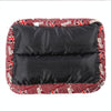 Red Flag Dog Bed, Medium (54x42x12cm) - Warm & Cosy