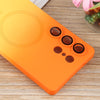 For Samsung Galaxy S25 Ultra 5G Liquid TPU Silicone Gradient MagSafe Phone Case(Orange Yellow)