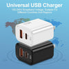45PQ 45W PD25W + QC3.0 20W USB Super Fast Charger with Type-C to 8 Pin Cable, US Plug(Black)