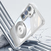 For Samsung Galaxy S25+ 5G 360 Holder MagSafe Acrylic Hybrid TPU Phone Case(Frosted White)