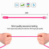 HAWEEL 1m 2 in 1 Micro USB & 8 Pin to USB Data Sync Charge Cable(Magenta)