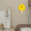 Ice Cream Styling Decorative Wall Clock (Yellow)