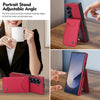 For Samsung Galaxy Z Fold5 AwQuer RFID Vertical Flip Card Bag Holder Leather Phone Case(Red)