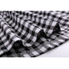 Autumn Girl Cotton Lattice Bow-knot Tie Long Sleeve Dress, Kid Size:140cm(Black and White Lattice)