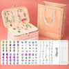 132pcs/sets Color+Purple Children DIY Beaded Bracelet Double Layer Jewelry Box Set