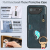 For Asus ROG Phone 7 / ROG7 Wristband Leather Back Phone Case(Blue)