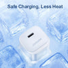 JOYROOM JR-TCF02 PD Type-C 20W Mini Charger with 1m Type-C to 8Pin Cable, Plug:EU Plug(Black)