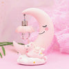 Moon Resin Cartoon Romantic Bedroom Decor Night Lamp Baby Kids Birthday Xmas Gift(Pink)