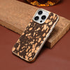 For iPhone 15 Plus / 14 Plus Denior A18 WoodenPaint MagSafe Phone Case(Brown)