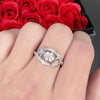 Tricolor Flower Fashion Color Tail Diamond Ring(7)
