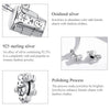 S925 Sterling Silver girl Drinking Glass Pendant DIY Bracelet Necklace Accessories