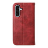 For Samsung Galaxy A36 Cubic Grid Calf Texture Magnetic Leather Phone Case(Red)