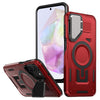 For Samsung Galaxy A35 5G Shield Frame Holder MagSafe Phone Case(Red)