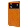 For Xiaomi Poco M4 5G/Poco M5/Redmi Note 11R Oil Wax Texture Leather Phone Case(Yellow)