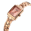 SKMEI 1407 Business Fashion Watch with Diamonds Delicate and Elegant Square Zinc Alloy Quartz Watch for Women Rose Gold