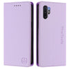 For Samsung Galaxy Note10+ RC01 Dual-Folded Magnetic Suction RFID Leather Phone Case(Light Purple)