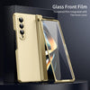 For Samsung Galaxy Z Fold4 Integrated AG Frosted Vacuum Plating Phone Case(Gold)