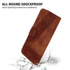For Realme 13+ Global Seven-shaped Embossed Leather Phone Case(Brown)