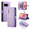 For Samsung Galaxy A26 5G Nine Card-slot Zipper Wallet Bag Leather Phone Case(Purple)