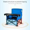 Childrens Dining Table and Chair 0-3 Years Old Child Safety Portable Folding Chair(Blue)