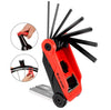 West Biking 16 In 1 Bicycle Repair Tool Multi-Function Wrench Hex Tool Riding Equipment(Black Red)