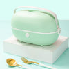 Office Workers Can Plug In Electric Cooking Self-Heating Insulated Lunch Box CN Plug(Fruit Green)