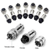 16mm 2-Pin GX16 Aviation Plug Socket Connector (5 Pcs in One Package, the Price is for 5 Pcs)(Silver)