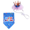 Blue Pet Birthday Crown & Scarf Set