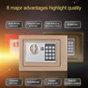 Small Home Safe Box 17cm Electronic Keypad Coin Slot - Gold