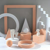 10 x 6cm Cylinder Geometric Cube Solid Color Photography Photo Background Table Shooting Foam Props(Flesh Color)