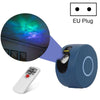 Star Projection Lamp Remote Control LED Colorful Laser Night Light EU Plug(Gray Blue)