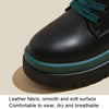8cm Height Martin Boots Ladies Thick Bottom Leather Short Boots, Size: 39(With Velvet)
