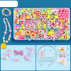 Beaded Educational Toys DIY Jewelry Material Set For Children 15 Grids Makato Pudding+M  Package