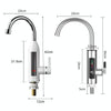 Smart Household Digital Display Instant Hot Kitchen Electric Faucet, Plug: EU Plug(Stainless Steel)
