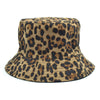 Leopard Double-sided Wearable Fisherman Hat Outdoor Sun Hat Retro Basin Hat, Size:One Size(White)