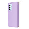 For Samsung Galaxy A23 5G Nine-card Slots Zipper Wallet Bag Leather Phone Case(Purple)