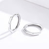 Simple Pure Silver Earrings Circle Ring Earrings Hypoallergenic Earrings