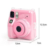 For Fujifilm instax mini SE Photo Bag Crystal Case Shoulder Strap Rope Sticker Set(Pink Cat)