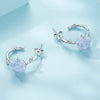 S925 Sterling Silver Ultraviolet Color-Changing Rose Earrings(SCE1729)