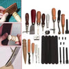 18 In 1 Handmade Leather DIY Tool Set Sewing Craft Tool Set