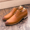 JL-1022 Men British Pointed Leather Shoes Business Casual Shoes, Size: 44(Brown)
